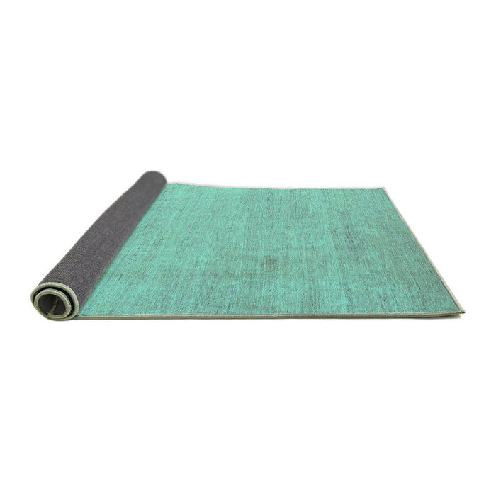 Sideview of Abstract Turquoise Modern Rug, abs4852turq
