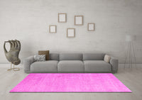 Machine Washable Abstract Pink Modern Rug, wshabs4852pnk