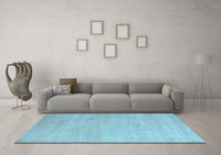 Machine Washable Abstract Light Blue Modern Rug, wshabs4852lblu