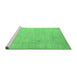 Sideview of Machine Washable Abstract Emerald Green Modern Area Rugs, wshabs4852emgrn