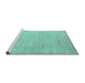 Sideview of Machine Washable Abstract Turquoise Modern Area Rugs, wshabs4852turq