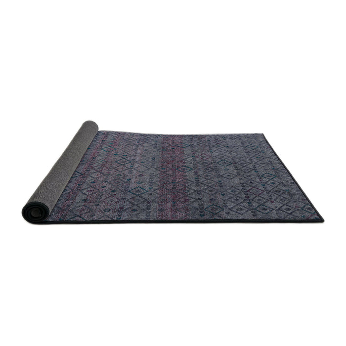Sideview of Abstract Slate Gray Modern Rug, abs4853