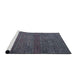 Sideview of Machine Washable Abstract Slate Gray Rug, wshabs4853