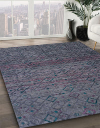 Abstract Slate Gray Modern Rug, abs4853