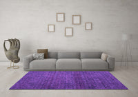 Machine Washable Abstract Purple Modern Rug, wshabs4853pur