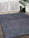 Abstract Slate Gray Modern Rug in Family Room, abs4853