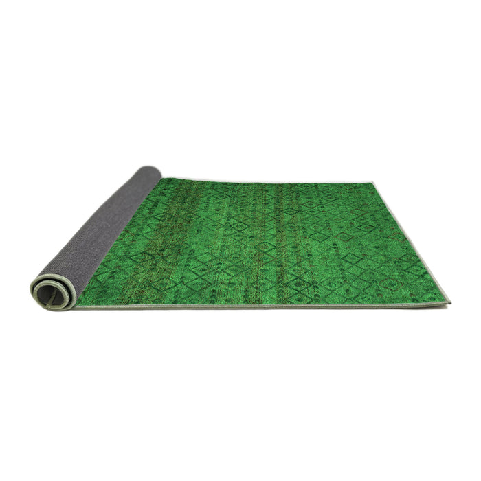 Sideview of Abstract Green Modern Rug, abs4853grn