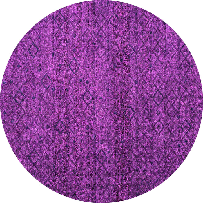 Round Machine Washable Abstract Pink Modern Rug, wshabs4853pnk