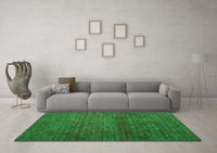 Machine Washable Abstract Green Modern Rug, wshabs4853grn