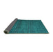 Sideview of Abstract Turquoise Modern Rug, abs4853turq