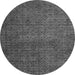 Round Abstract Gray Modern Rug, abs4853gry