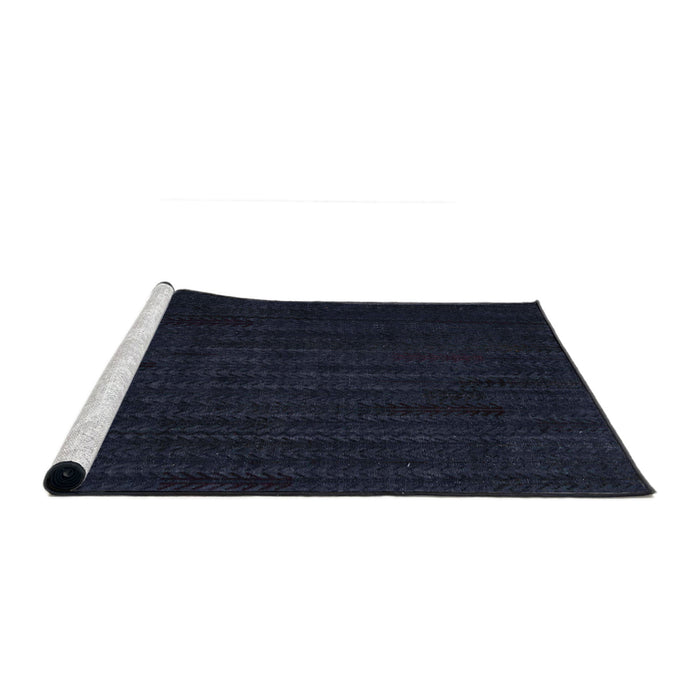 Sideview of Machine Washable Abstract Night Blue Rug, wshabs4854
