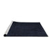 Sideview of Machine Washable Abstract Night Blue Rug, wshabs4854