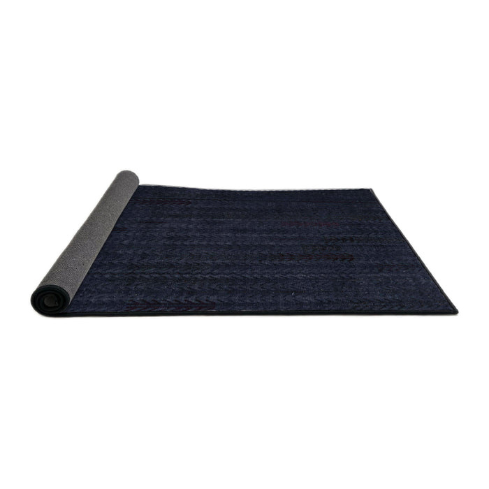 Sideview of Abstract Blue Modern Rug, abs4854