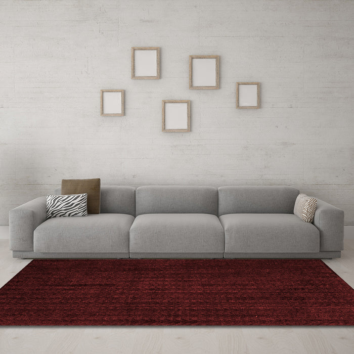 Modern Red Washable Rugs