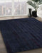 Abstract Blue Modern Rug in Family Room, abs4854