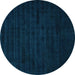 Round Abstract Light Blue Modern Rug, abs4854lblu