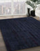 Machine Washable Abstract Night Blue Rug in a Family Room, wshabs4854