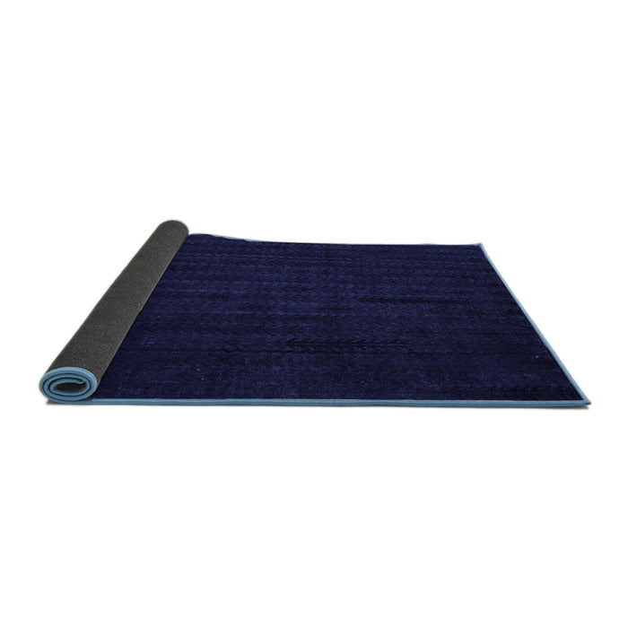 Sideview of Abstract Blue Modern Rug, abs4854blu