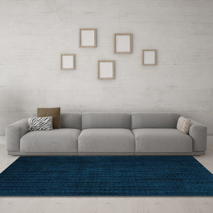 Machine Washable Abstract Light Blue Modern Rug in a Living Room, wshabs4854lblu