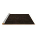 Sideview of Machine Washable Abstract Brown Modern Rug, wshabs4854brn