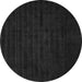 Round Abstract Gray Modern Rug, abs4854gry