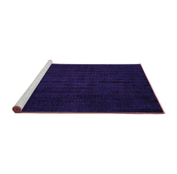 Sideview of Machine Washable Abstract Purple Modern Area Rugs, wshabs4854pur