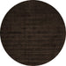 Round Machine Washable Abstract Brown Modern Rug, wshabs4854brn