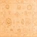 Square Oriental Orange Traditional Rug, abs4855org