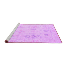 Sideview of Machine Washable Oriental Purple Traditional Area Rugs, wshabs4855pur