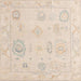 Square Machine Washable Abstract Light Orange Rug, wshabs4855