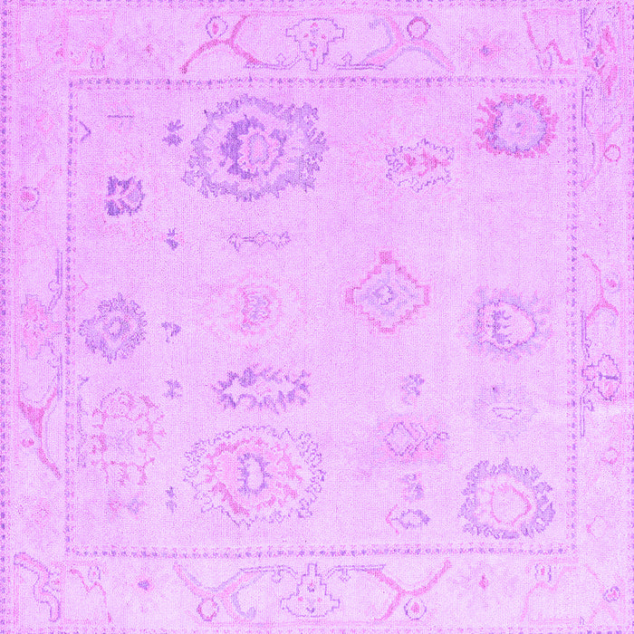 Square Machine Washable Oriental Purple Traditional Area Rugs, wshabs4855pur