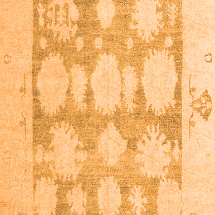 Machine Washable Oriental Orange Traditional Area Rugs, wshabs4856org