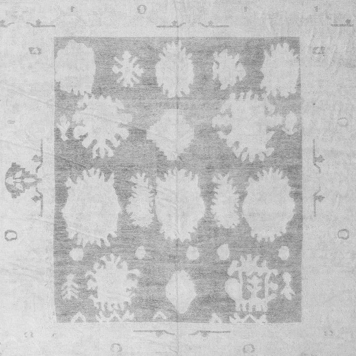 Square Machine Washable Oriental Gray Traditional Rug, wshabs4856gry