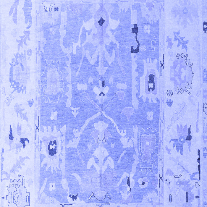 Machine Washable Oriental Blue Traditional Rug, wshabs4857blu