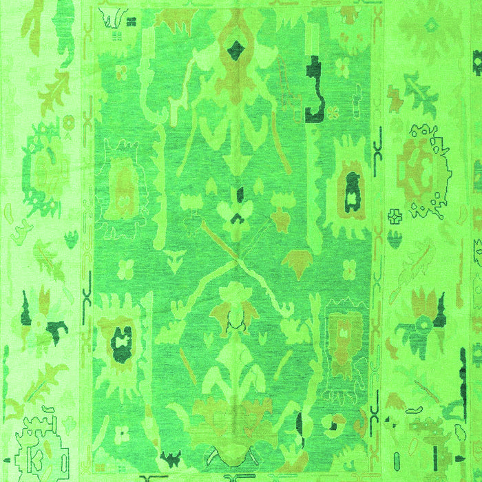 Machine Washable Oriental Green Traditional Area Rugs, wshabs4857grn