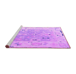 Sideview of Machine Washable Oriental Purple Traditional Area Rugs, wshabs4857pur