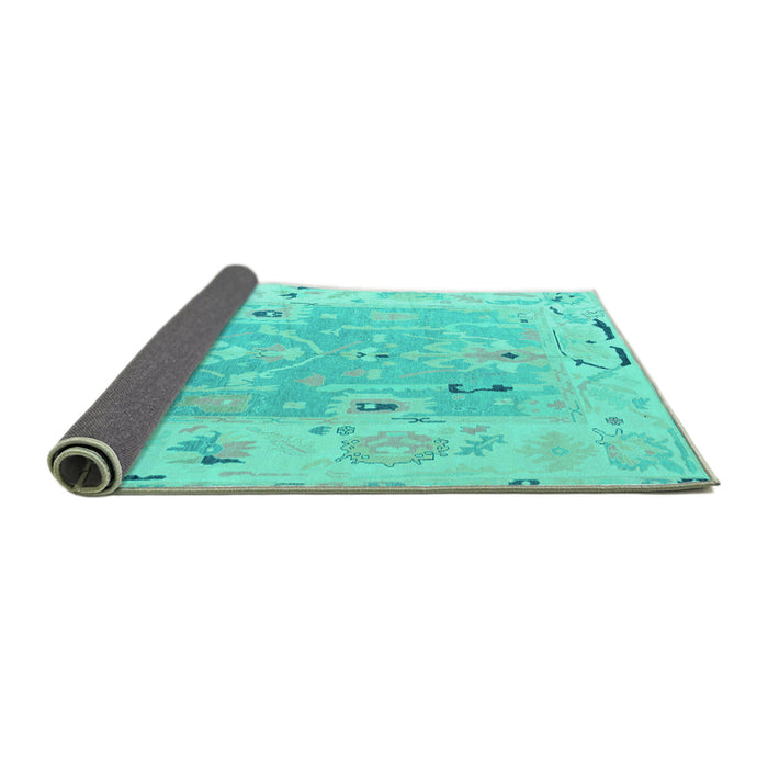 Sideview of Oriental Turquoise Traditional Rug, abs4857turq