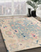 Abstract Sage Green Oriental Rug in Family Room, abs4857