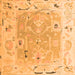 Square Machine Washable Oriental Orange Traditional Area Rugs, wshabs4857org