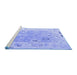 Sideview of Machine Washable Oriental Blue Traditional Rug, wshabs4857blu