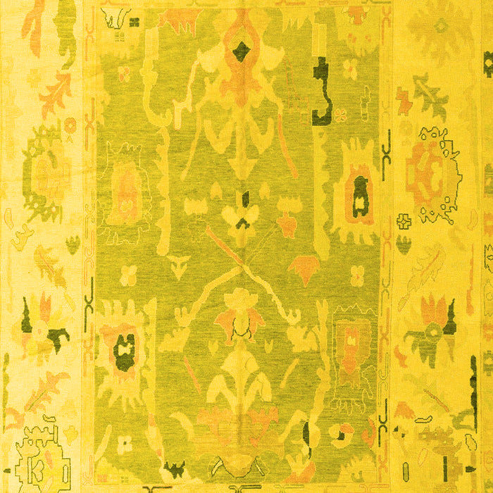 Machine Washable Oriental Yellow Traditional Rug, wshabs4857yw