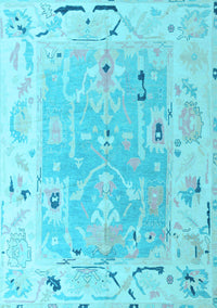 Oriental Light Blue Traditional Rug, abs4857lblu