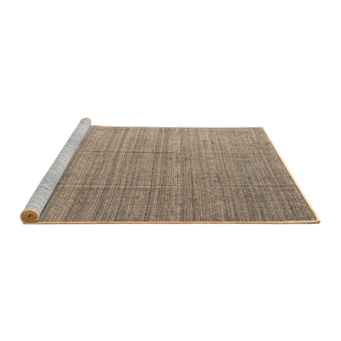 Sideview of Machine Washable Abstract Brown Sugar Brown Rug, wshabs4858