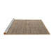 Sideview of Machine Washable Abstract Brown Sugar Brown Rug, wshabs4858