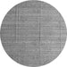 Round Abstract Gray Modern Rug, abs4858gry