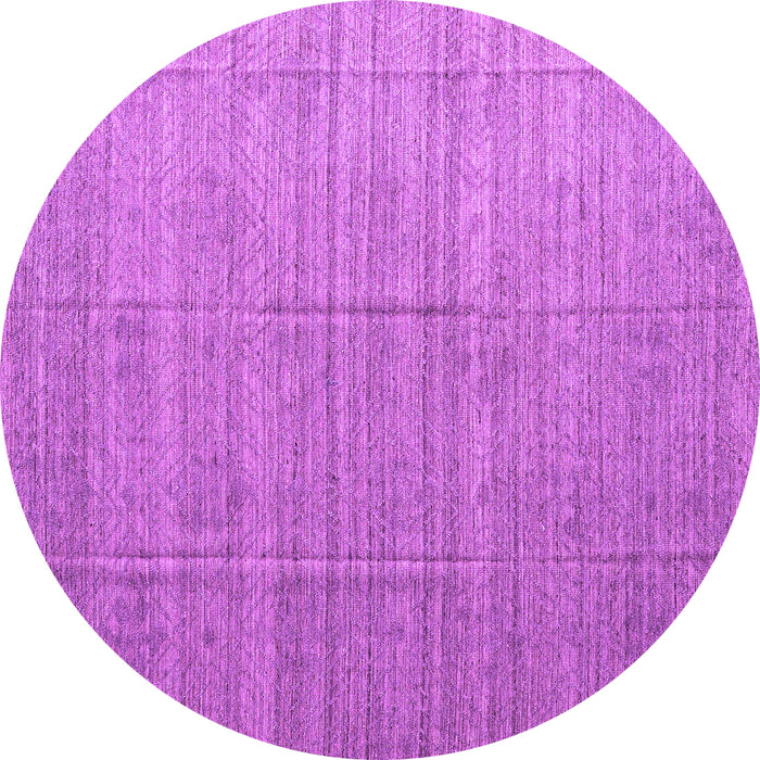 Round Machine Washable Abstract Purple Modern Area Rugs, wshabs4858pur