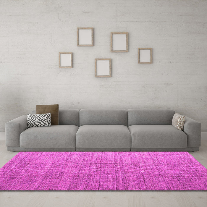 Machine Washable Abstract Pink Modern Rug in a Living Room, wshabs4858pnk