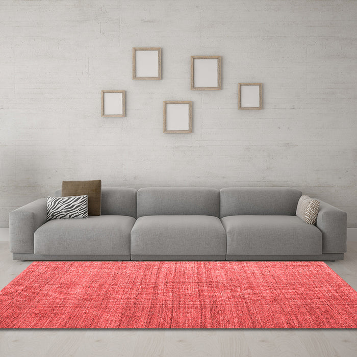 Modern Red Washable Rugs