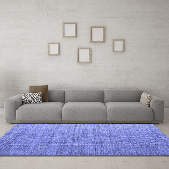 Machine Washable Abstract Blue Modern Rug in a Living Room, wshabs4858blu